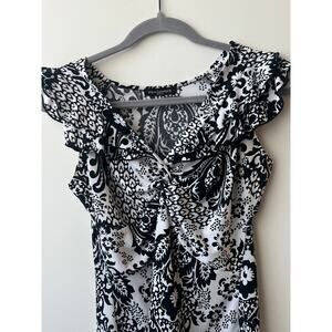 Y2K Saint Lawrence Petite Black and White Pattern Top